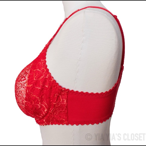 Prima Donna 0163010 Alara 34D Seamless Full Cup Lace Bra in Scarlet-LIKE NEW - Picture 9 of 16